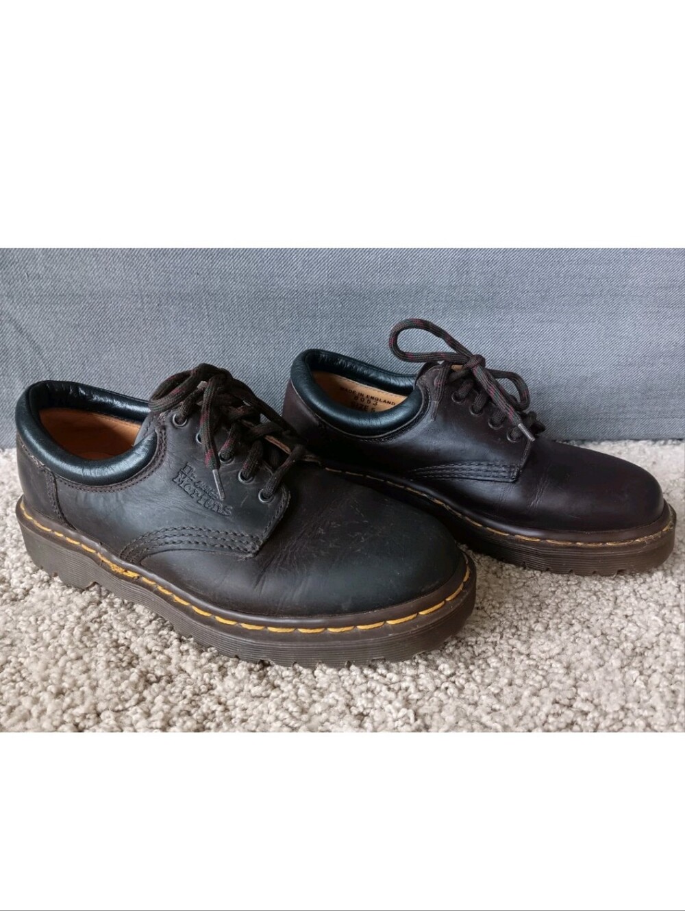 Vintage 90s Dr Martens Made In England Grunge 8053 Chunky US 6
